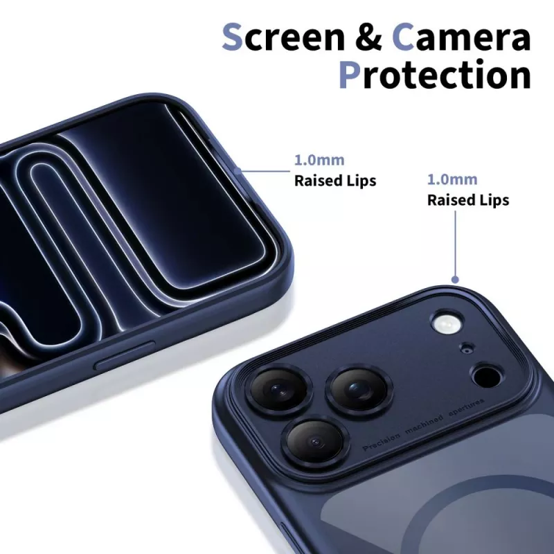 TECH-PROTECT MAGPEAK MAGSAFE CC IPHONE 17 PRO MAX deep blue/priehľadný