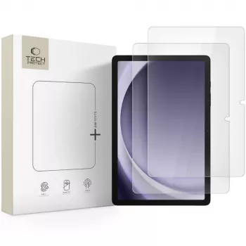 TECH-PROTECT Glass Fit+ 2-Pack tvrdené sklo ochranná fólia displeja pre Samsung Galaxy Tab A9+ / A11+ Plus 11,0 palcov (SM-X210/X215/X216/X230/X235/X236) Clear