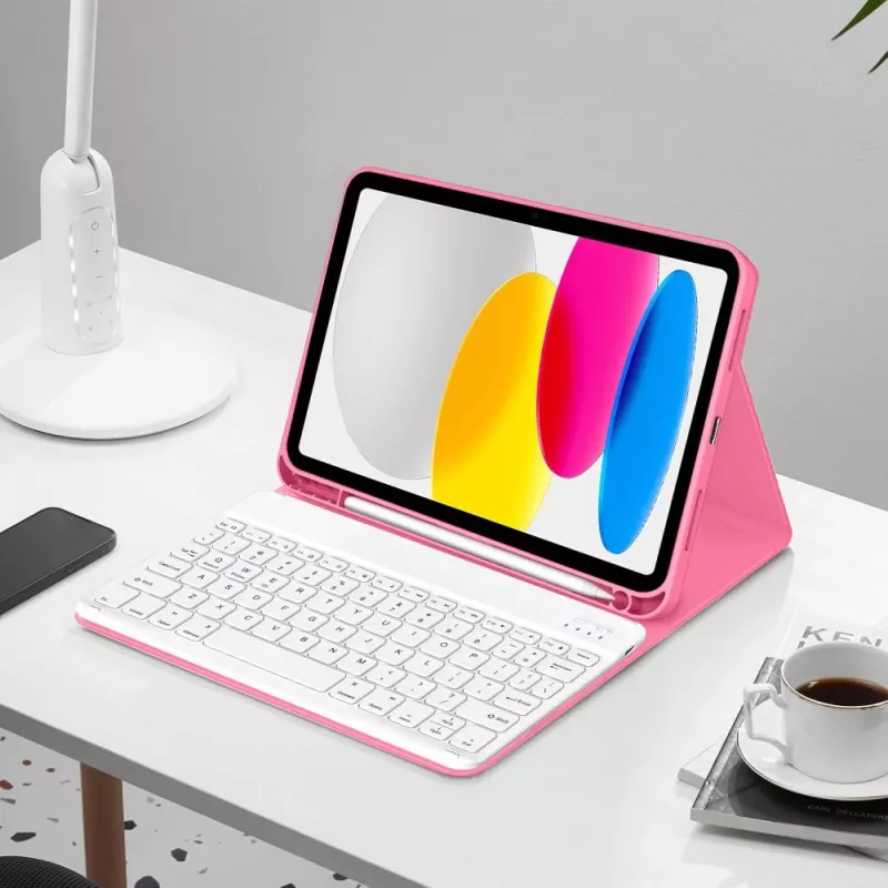 Tech-Protect SC Pen + Keyboard Case pre iPad 10,9 palcov (10. generácia, 2022) / 11 palcov (2025) - magentová
