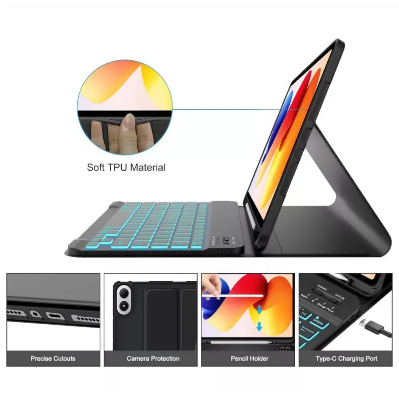 Tech-Protect SC PEN + KB pre Xiaomi Poco Pad M1 / Redmi Pad 2 Pro 12.1 čierne