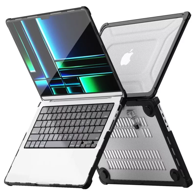 TECH-PROTECT SMARTSHELL PRO MACBOOK PRO 14 M1-M5 PRO / M5 PRO MAX 2021-2026 čierna/číra