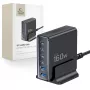 TECH-PROTECT DC160W-GAN 6-portová stolová nabíjačka PD 160W / QC3.0 čierna