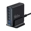 TECH-PROTECT DC160W-GAN 6-portová stolová nabíjačka PD 160W / QC3.0 čierna