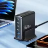 TECH-PROTECT DC160W-GAN 6-portová stolová nabíjačka PD 160W / QC3.0 čierna