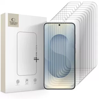 TECH-PROTECT tvrdené sklo ochranná fólia displeja Bundle 10-Pack pre Samsung Galaxy S24 / S25 Clear