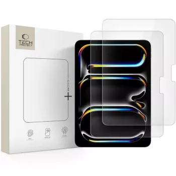 TECH-PROTECT Glass Fit+ 2-Pack tvrdené sklo ochranná fólia displeja pre iPad Pro 11 palcov 5./6. generácia (2021-2022) & M4 (2024) číra