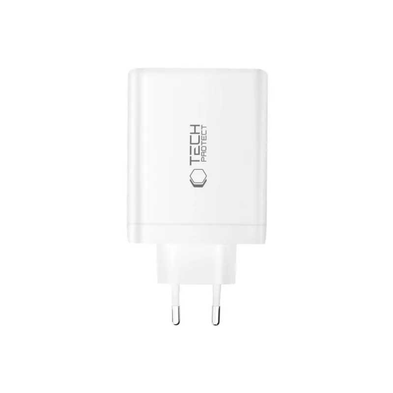 TECH-PROTECT NC120W-GAN 4-portová sieťová nabíjačka PD 120W / QC3.0 biela