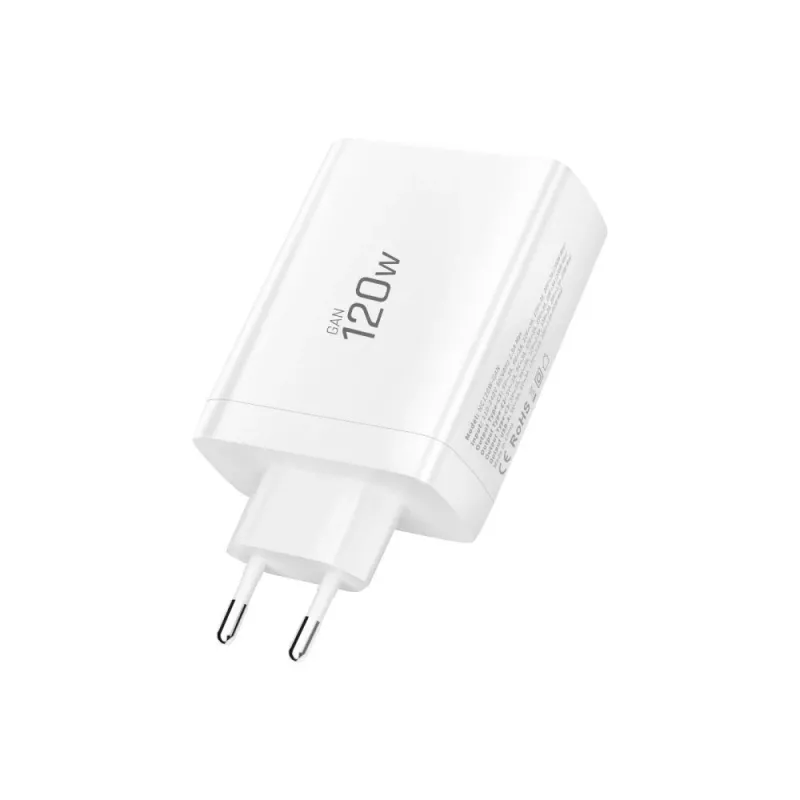 TECH-PROTECT NC120W-GAN 4-portová sieťová nabíjačka PD 120W / QC3.0 biela