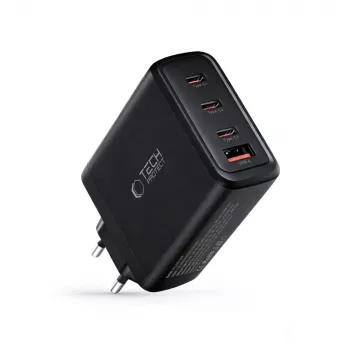 TECH-PROTECT NC120W-GAN 4-portová sieťová nabíjačka PD 120W / QC3.0 čierna