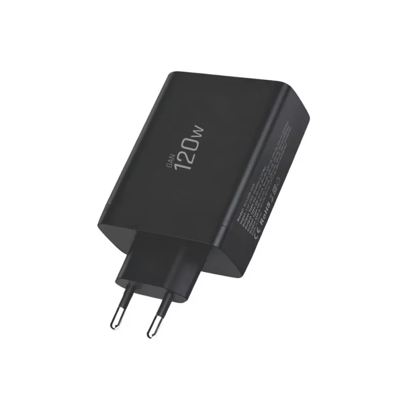 TECH-PROTECT NC120W-GAN 4-portová sieťová nabíjačka PD 120W / QC3.0 čierna