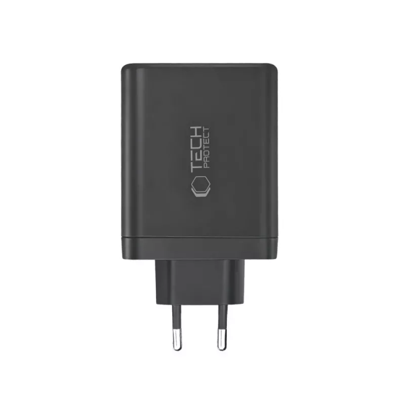 TECH-PROTECT NC120W-GAN 4-portová sieťová nabíjačka PD 120W / QC3.0 čierna