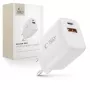 TECH-PROTECT NCA45W-GAN 2-portová sieťová nabíjačka PD 45W / QC3.0 biela
