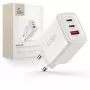 TECH-PROTECT NCA65W-GAN 3-portová sieťová nabíjačka PD 65W / QC3.0 biela