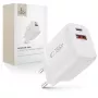 TECH-PROTECT NCA65W-GAN 2-portová sieťová nabíjačka PD 65W / QC3.0 biela