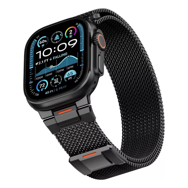 Tech-Protect Milano Vanguard pre Apple Watch 8 / 9 / 10 / 11 / SE / Ultra (44 / 45 / 46 / 49 mm) čierne