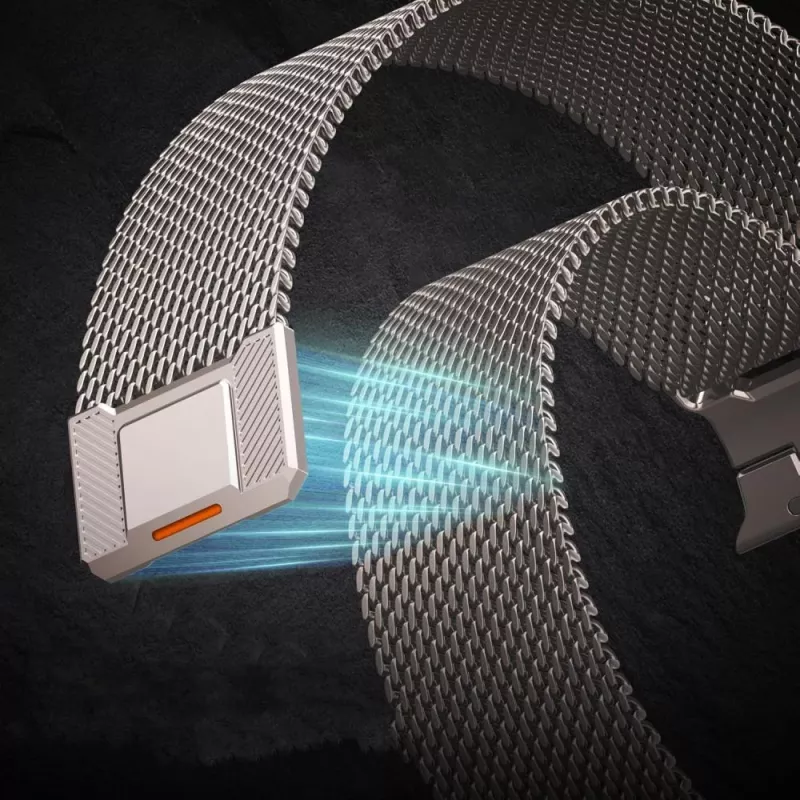 Tech-Protect Milano Vanguard pre Apple Watch 8 / 9 / 10 / 11 / SE / Ultra (44 / 45 / 46 / 49 mm) strieborné