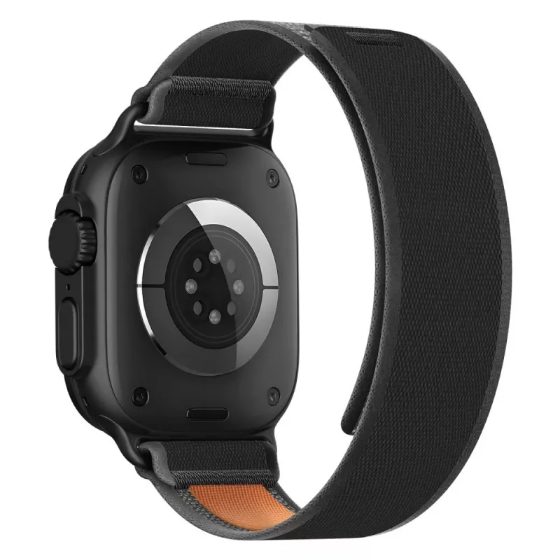 TECH-PROTECT NYLON ELITE Apple Watch 8 / 9 / 10 / 11 / SE / Ultra (44 / 45 / 46 / 49 mm) čierna/oranžová