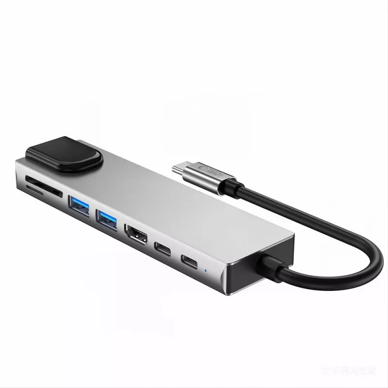 TECH-PROTECT HB09 hub adaptér 8-in-1 USB-C na USB-A 3.0, USB-C 3.0, HDMI 4K 60Hz, SD/TF, PD 100W, RJ45 Gigabit Ethernet, Space Grey