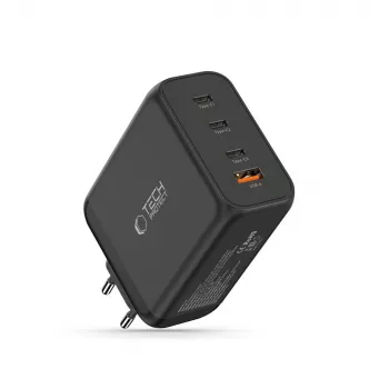 TECH-PROTECT NC200W-GAN 4-portová sieťová nabíjačka PD 200W / QC3.0 čierna