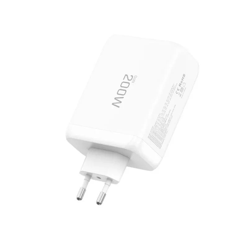 TECH-PROTECT NC200W-GAN 4-portová sieťová nabíjačka PD 200W / QC3.0 biela