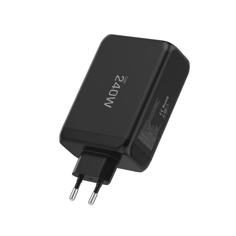 TECH-PROTECT NC240W-GAN 4-portová sieťová nabíjačka PD 240W / QC3.0 čierna