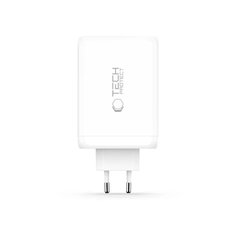 TECH-PROTECT NC240W-GAN 4-portová sieťová nabíjačka PD 240W / QC3.0 biela