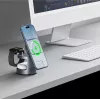 TECH-PROTECT A48 3-in-1 magnetická MagSafe bezdrôtová nabíjačka 25W Qi2.2 tmavosivá