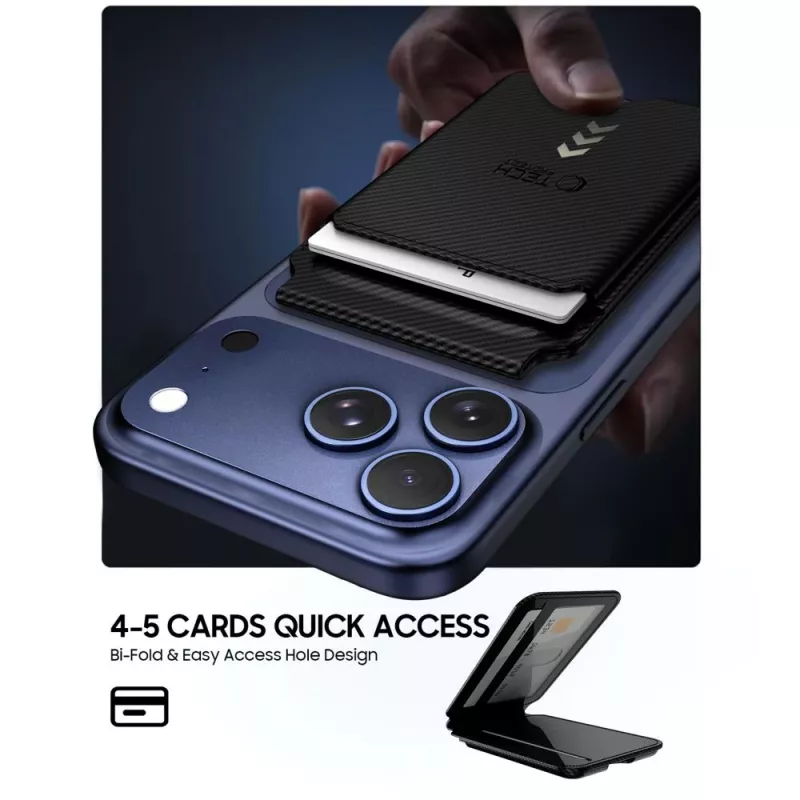 TECH-PROTECT MAGWALLET STAND MAGSAFE UNIVERZÁLNY MAGNETICKÝ DRŽIAK NA KARTY CARBON