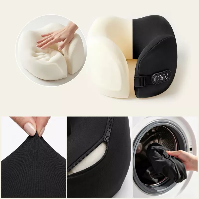TECH-PROTECT COMFORTREST cestovný nákrčník čierny