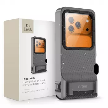 TECH-PROTECT IPX8 PRO univerzálne potápačské vodotesné puzdro sivá/čierna