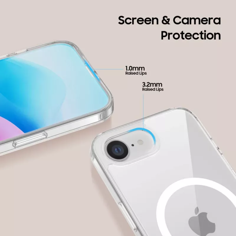 Tech-Protect Flexair Hybrid MagSafe Case pre Apple iPhone 16E/17E, transparentná