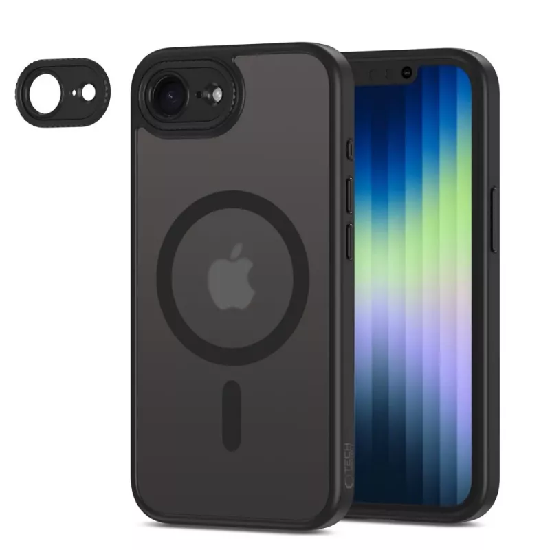 Tech-Protect Magcam Magsafe iPhone 16E/17E matné čierne puzdro