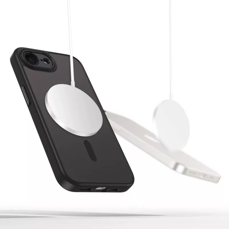 Tech-Protect Magcam Magsafe iPhone 16E/17E matné čierne puzdro