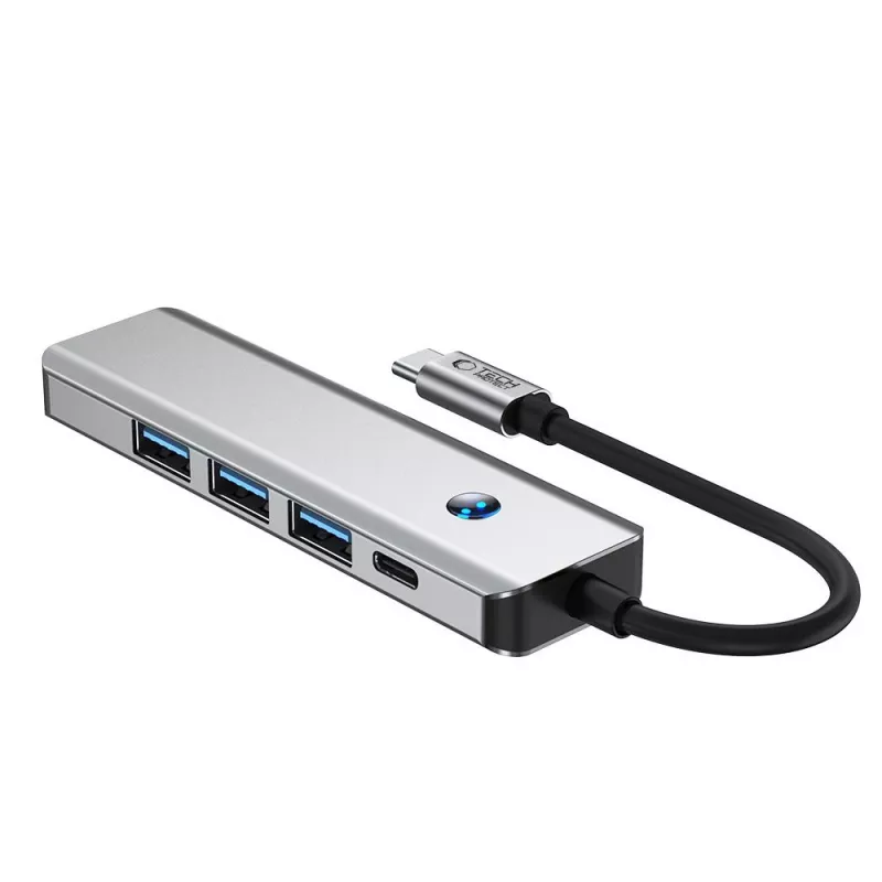 TECH-PROTECT HB01 HUB ADAPTÉR 5IN1 TYPE-C + USB3.0 + HDMI 4K 60HZ + PD100W SPACE GREY