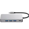 TECH-PROTECT HB05 9-in-1 USB-C Hub Adapter s USB 2.0, USB 3.0, HDMI 4K 60Hz, SD/TF, PD 100W, RJ45 Gigabit Ethernet, Space Grey