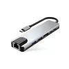 TECH-PROTECT HB02 HUB adaptér 6-in-1 USB-C + USB 2.0 + USB 3.0 + HDMI 4K 30Hz + RJ45 + PD 100W Space Grey