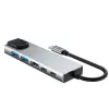 TECH-PROTECT HB02 HUB adaptér 6-in-1 USB-C + USB 2.0 + USB 3.0 + HDMI 4K 30Hz + RJ45 + PD 100W Space Grey