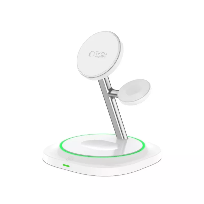Tech-Protect QI15W-A46 3IN1 MagSafe bezdrôtová nabíjacia stanica biela