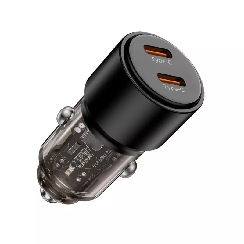 TECH-PROTECT CC03 2-portová autonabíjačka PD 100W čierna