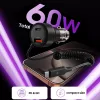 TECH-PROTECT CC05 2-portová autonabíjačka PD 60W + kábel čierna