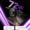 TECH-PROTECT CC06 3-portová autonabíjačka PD 72W + FM vysielač Bluetooth čierna
