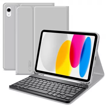 Tech-Protect SC Pen + puzdro s klávesnicou pre iPad 10,9 palca (10. gen, 2022) / iPad Air 11 palcov (M2, 2024) / iPad Pro 11 palcov (M4, 2024) - sivé