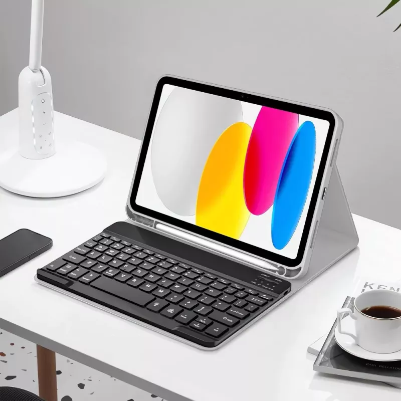 Tech-Protect SC Pen + puzdro s klávesnicou pre iPad 10,9 palca (10. gen, 2022) / iPad Air 11 palcov (M2, 2024) / iPad Pro 11 palcov (M4, 2024) - sivé