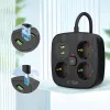 TECH-PROTECT PCS3X4 predlžovacia zásuvka 2 USB & 2 Type-C & 3 zásuvky 200cm čierna