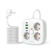 TECH-PROTECT PCS3X4 predlžovacia zásuvka 2 USB & 2 Type-C & 3 zásuvky 200cm biela