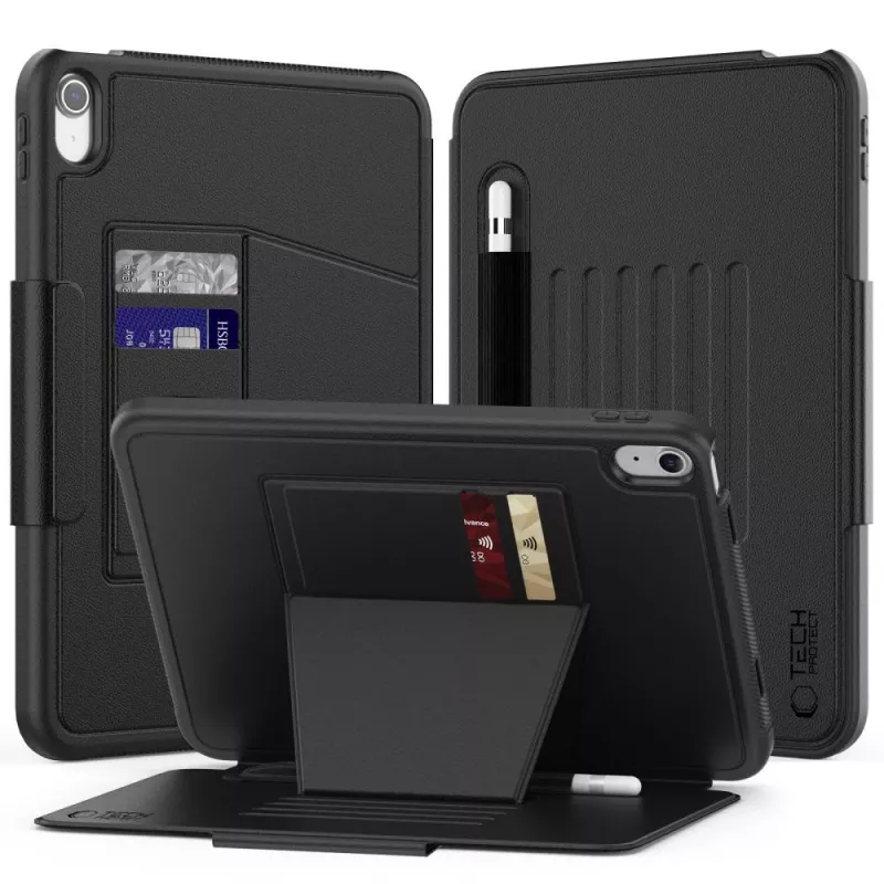 Tech-Protect SC Pen Armor puzdro pre iPad 10,9 palca 10. gen (2022) / iPad 11 palcov 11. gen (2025) - čierne