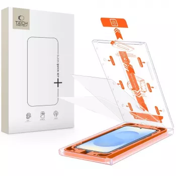 TECH-PROTECT Quick Set+ tvrdené sklo ochranná fólia displeja 2 balenie pre Samsung Galaxy S24 / S25, číra