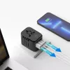 TECH-PROTECT TA200 cestovný adaptér EU / UK / US / AU čierny