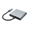 TECH-PROTECT HB08 hub adaptér 4-in-1 USB-C + USB 2.0 + 2x HDMI 4K 60Hz Space Grey