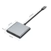 TECH-PROTECT HB08 hub adaptér 4-in-1 USB-C + USB 2.0 + 2x HDMI 4K 60Hz Space Grey